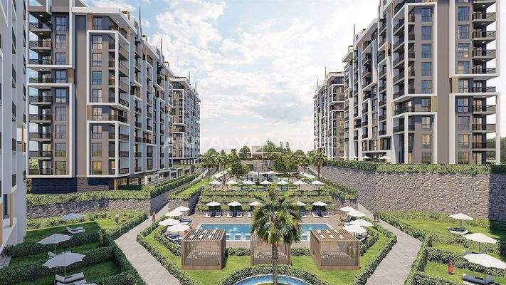 Apartments in a Complex with Rich Social Amenities in Alanya