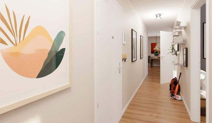 Freundlicher Eingangsbereich