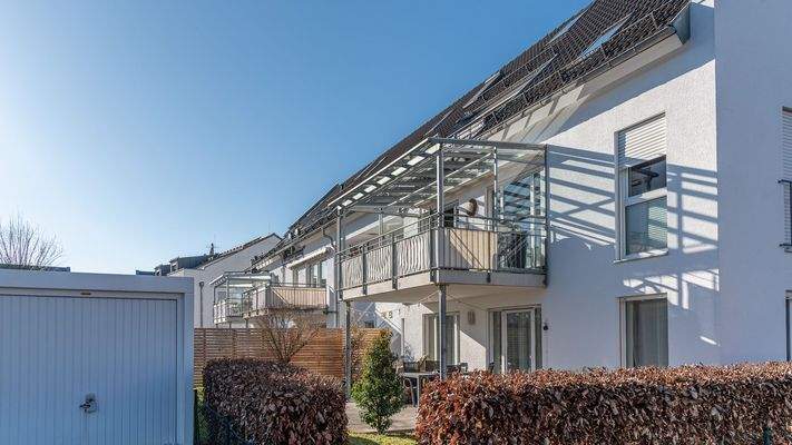 Südansicht der Wohnanlage