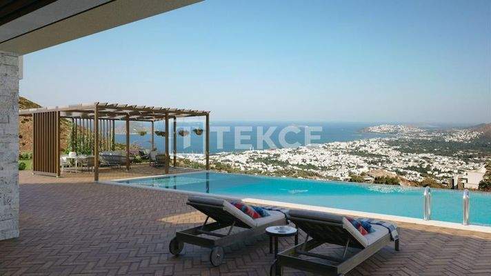 Detached Houses with Unique Sea Views in Bodrum Turgutreis