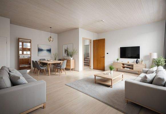 Modernisierungsbeispiel Wohn- & Essbereich