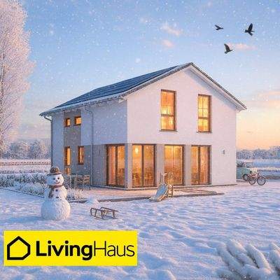 Winter mit Sonnenuntergang im LivingHaus Sunshine130