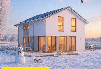 Winter mit Sonnenuntergang im LivingHaus Sunshine130