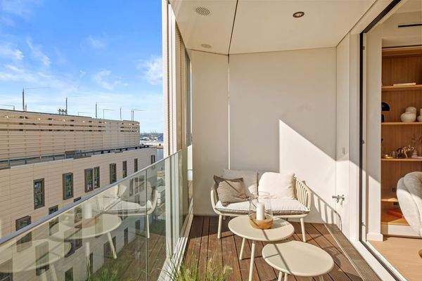 Großzügiger Balkon Richtung Westen 