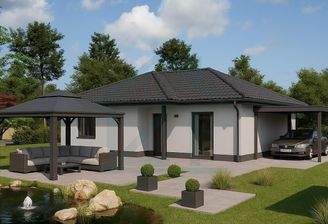 Modern Vorstadtidyll mit Gartenteich