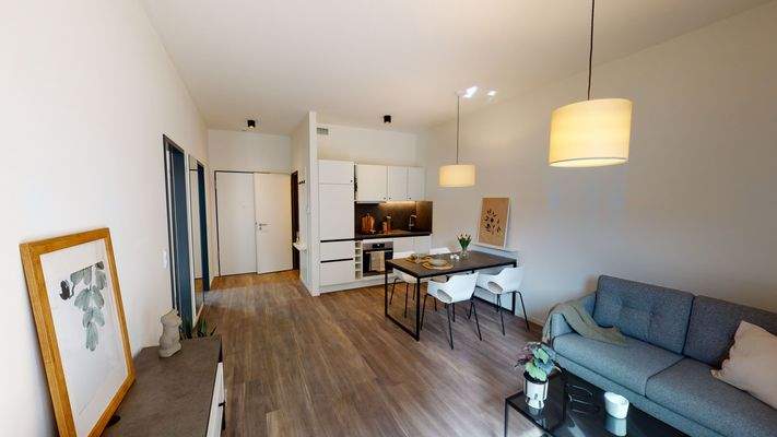 offener Wohn- und Essbereich