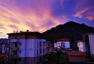 Panoramablick vom Balkon