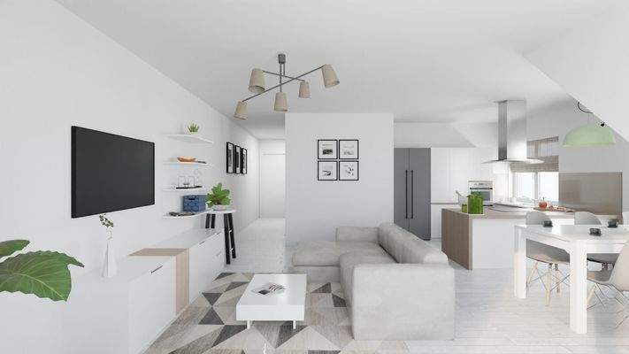 Visualisierung 1. DG Wohnen