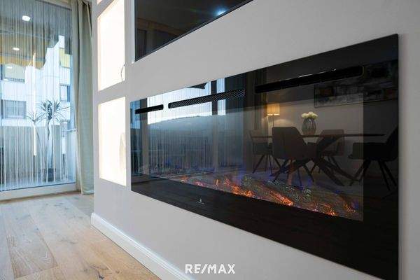 Elektrokamin im Wohnzimmer