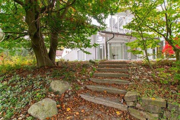 Garten Blick zum Haus