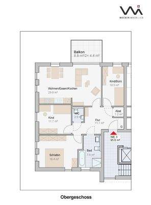 Grundriss Haus 1 Wohnung 3