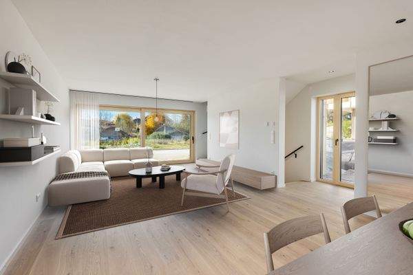 Große Glasfronten mit Aussicht (Visualisierung)