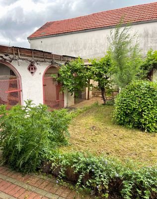 Hof Richtung Garten mit Zwingern