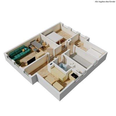 Grundriss 3D perspektivisch
