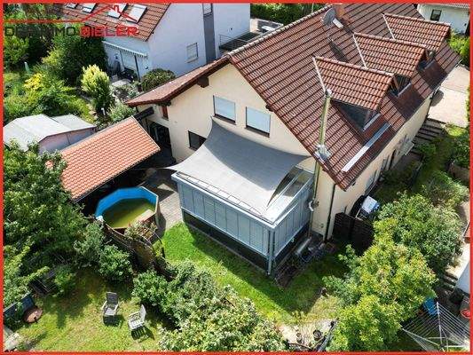 Gartenseite von Oben