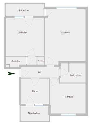 Grundrissskizze nicht maßstabgetreu