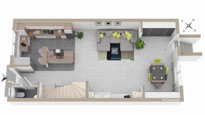 Raumaufteilung Erdgeschoss