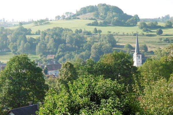 mit Blick ins Grüne.