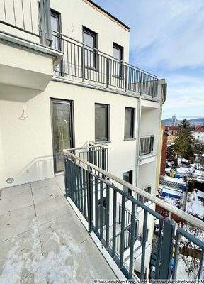 Balkon Wohn- Koch- und Essbereich