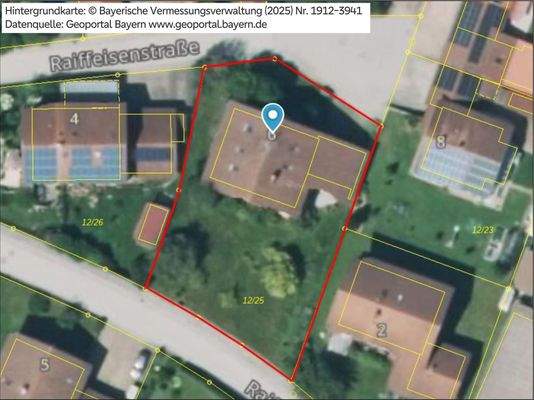 Luftbild mit Grenzen