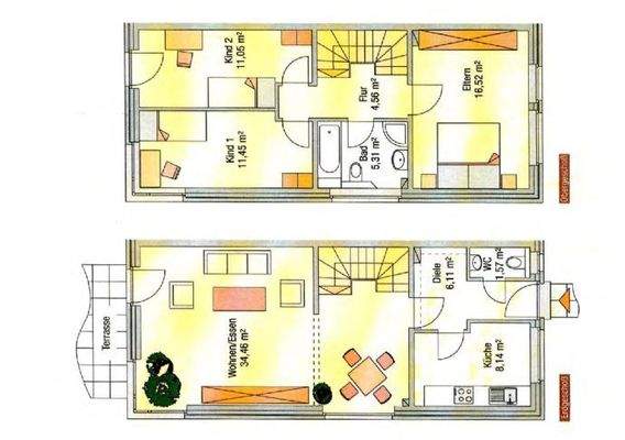 Grundriss EG und 1. OG