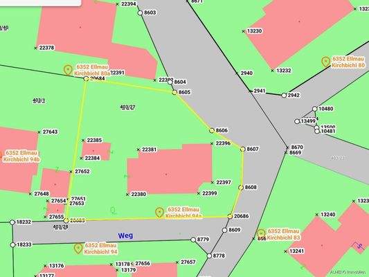 Lageplan Grundstücke Kirchbichl Ellmau