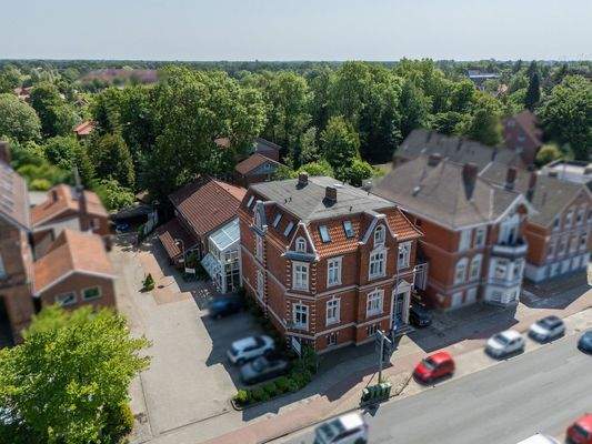 Blick auf Haus I und I 