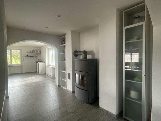 Kamin vor dem Esszimmer