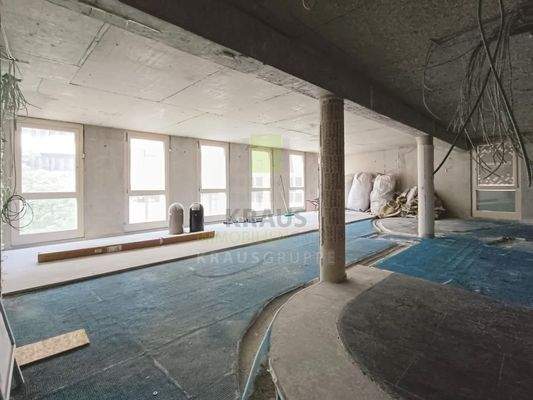 Großraumbüro im Bau