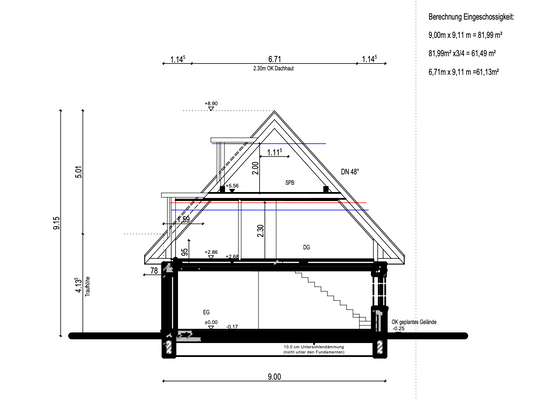 Schnittzeichnung Muster