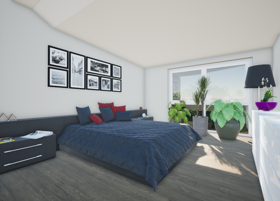 Schlafen (Wohnbeispiel, Visualisierung)