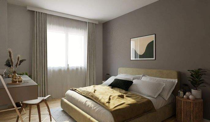 Helles und komfortables Schlafzimmer