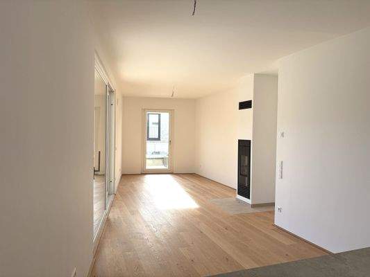 Wohn-/Essbereich mit Kaminofen