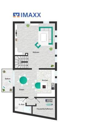 Hinterhaus quer Obergeschoss