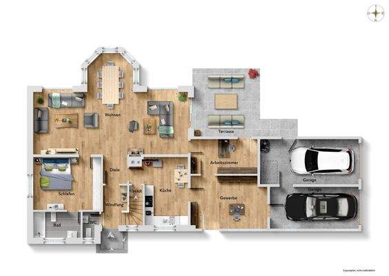 ERDGESCHOSS mit ANBAU und GARAGE