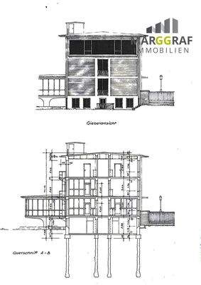 ürogebäude Zeichnungen Giebelseiten