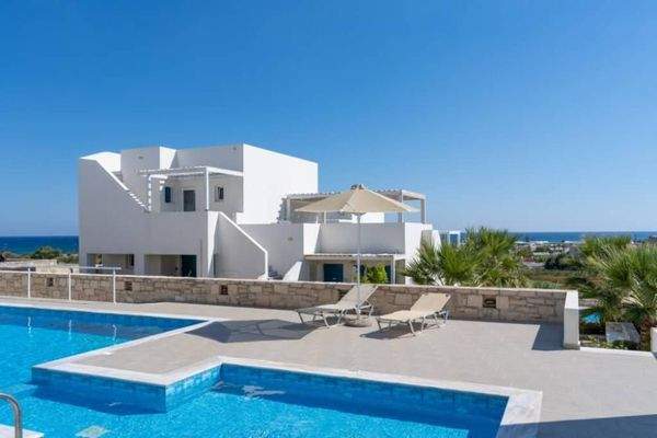 Kreta, Asprouliani: Schönes Haus in toller Anlage mit Meerblick zu verkaufen