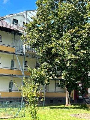 Sicht auf den Außentreppen-Anteil zur Wohnung