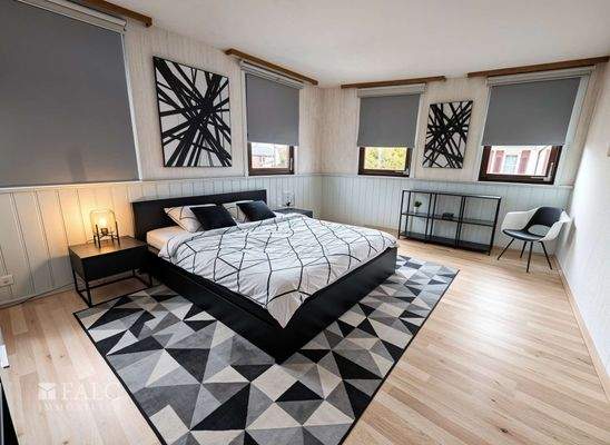 Elternschlafzimmer im Altbau (KI)