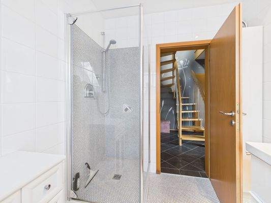 Dusche im Dachgeschoss