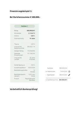Finanzierungsbeispiel 1