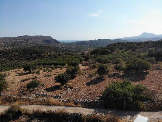 Kreta, Stilos: Außergewöhnliches Baugrundstück mit Meerblick zu verkaufen