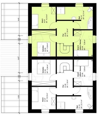 Grundriss Haus 1 rechts DG