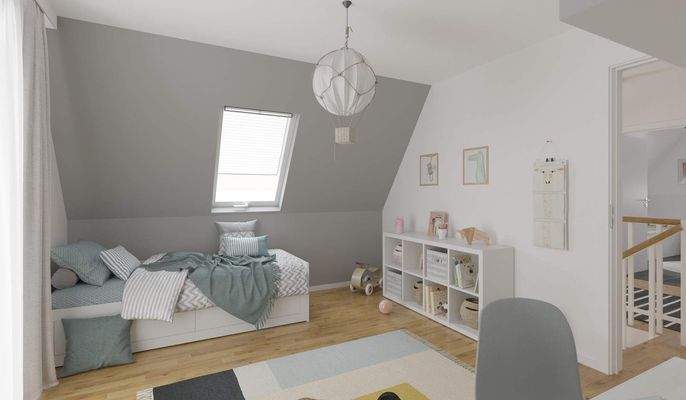 Das Kinderzimmer bietet Raum für Spiel und Spaß