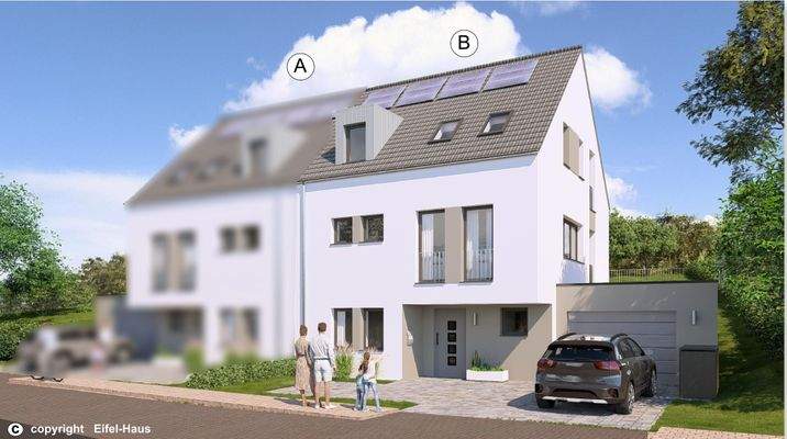 Haus B, Vorderansicht (Visualisierung)