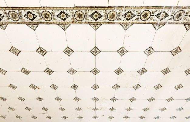 Erdgeschoss Fliesen-Relikte