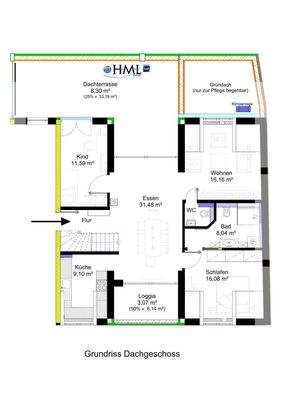Grundriss Dachgeschoss