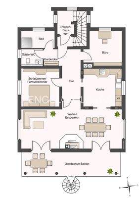 Grundriss Wohnfläche Obergeschoss