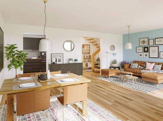 Doppelhaus-Duett-125-Wohnbereich-Town&amp;Country Haus