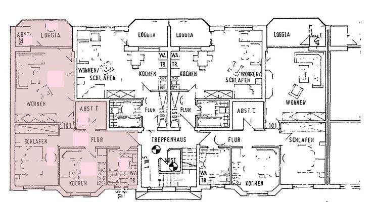 Grundriss der Wohnung
